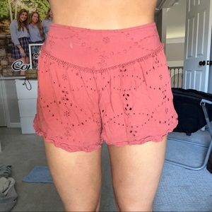 American Eagle burnt orange flowy shorts size extra small